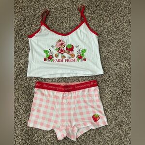 Women’s Pink and White Sleepwear Set